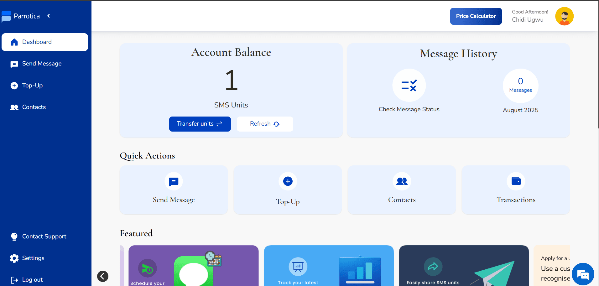 Parrotica Web App